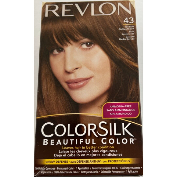 Women's Men's Unisex Revlon Colorsilk #43 Medium Golden Brown Hair Color NEW NWT - Picture 1 of 2